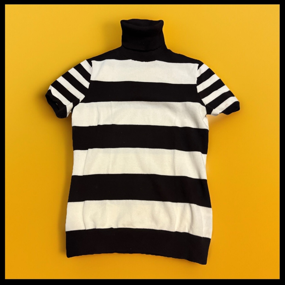 Lauren Ralph Lauren Brown and Cream Striped Sweater